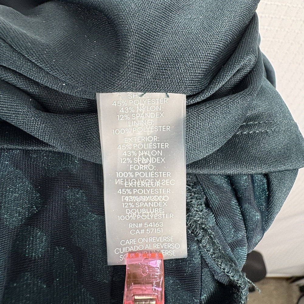 Calvin Klein‎ Velvet Burnout Faux Wrap Dress Womens 6 Party Holiday Event NYE - Picture 8 of 9
